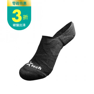 2X 強化穩定壓縮隱形襪(黑)